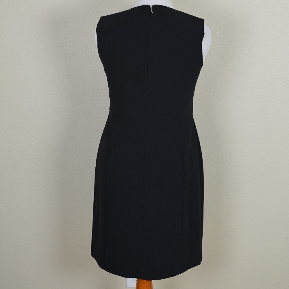 DKNY Button Shoulder Sheath Dress Black 10 - Picture 6 of 8